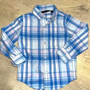 Janie and Jack Plaid 3T Button Down Shirt